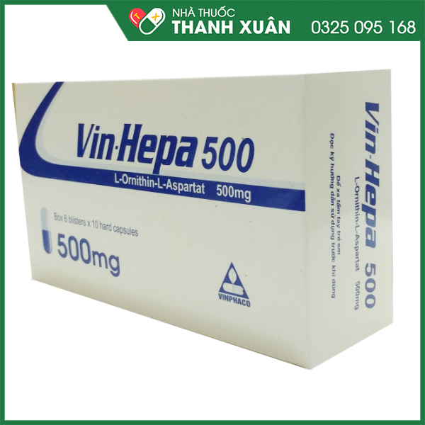 Vin-Hepa 500mg hỗ trợ điều trị viêm gan cấp và mãn tính, xơ gan, gan nhiễm mỡ,..